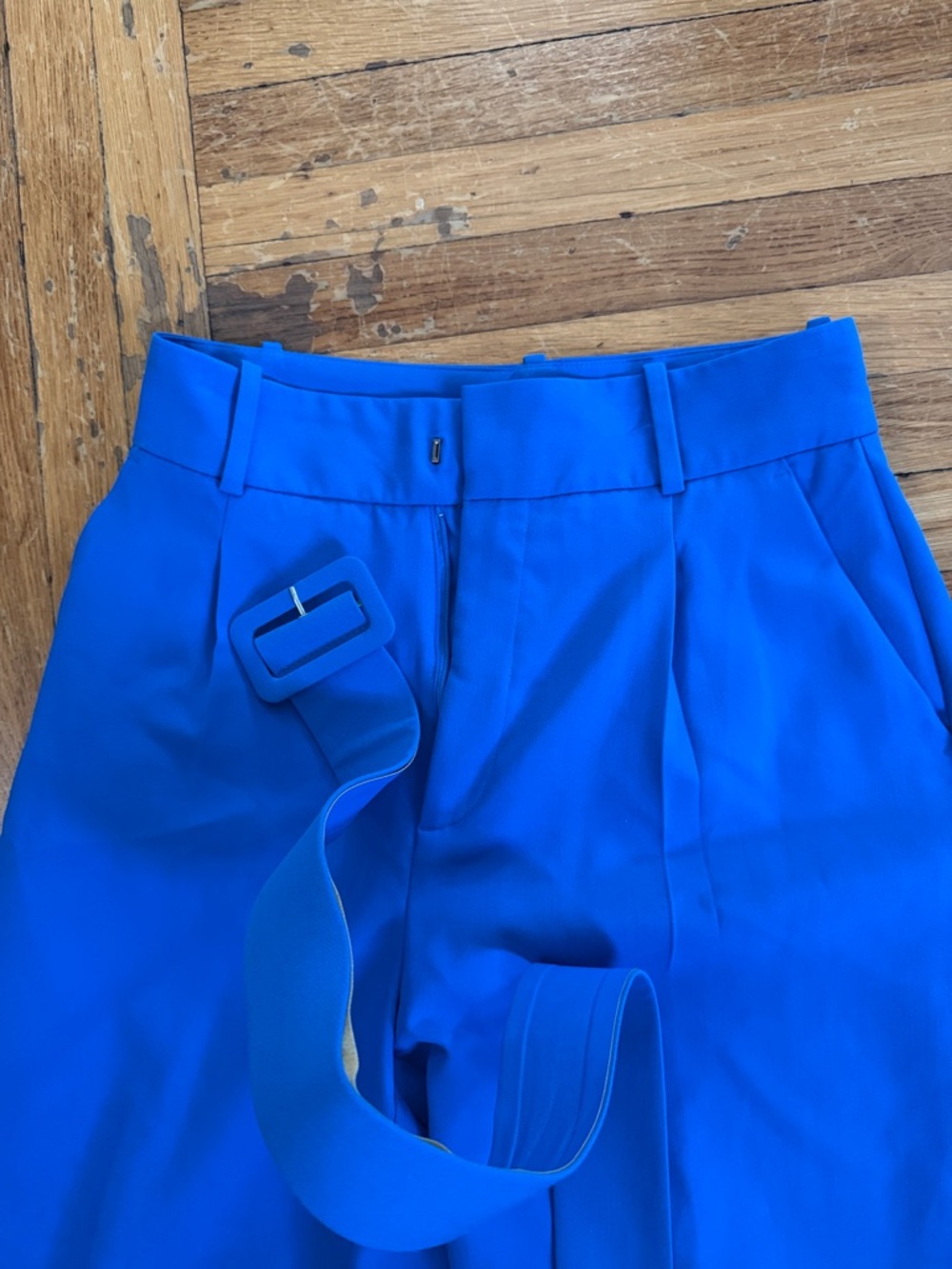 Zara PANTS WITH FABRIC-COVERED BELT - Picture 3 of 3